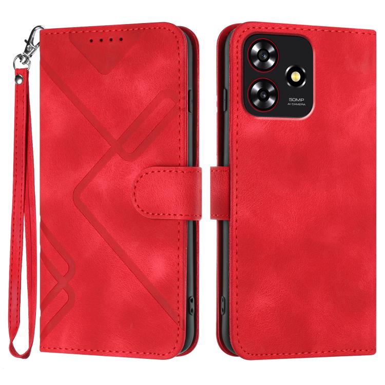 Line Pattern Skin Feel Leather Phone Case, For ZTE nubia Focus Pro, For ZTE nubia Music, For ZTE Blade A34, For ZTE nubia Z60 Ultra, For ZTE Blade A54, For ZTE Blade A73 4G / Blade V50 Design 4G, For ZTE Blade A73 5G, For ZTE Blade V50 Vita            ...