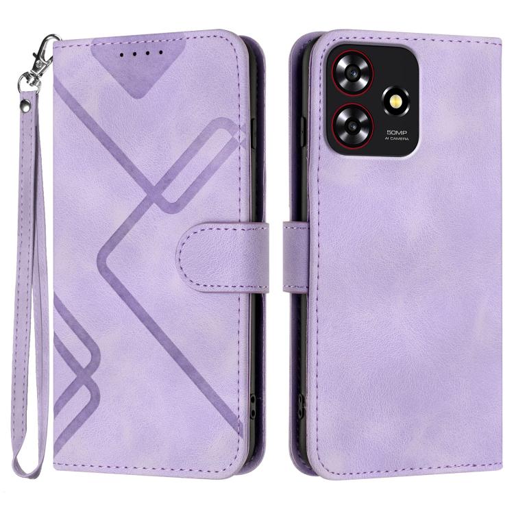 Line Pattern Skin Feel Leather Phone Case, For ZTE nubia Focus Pro, For ZTE nubia Music, For ZTE Blade A34, For ZTE nubia Z60 Ultra, For ZTE Blade A54, For ZTE Blade A73 4G / Blade V50 Design 4G, For ZTE Blade A73 5G, For ZTE Blade V50 Vita            ...