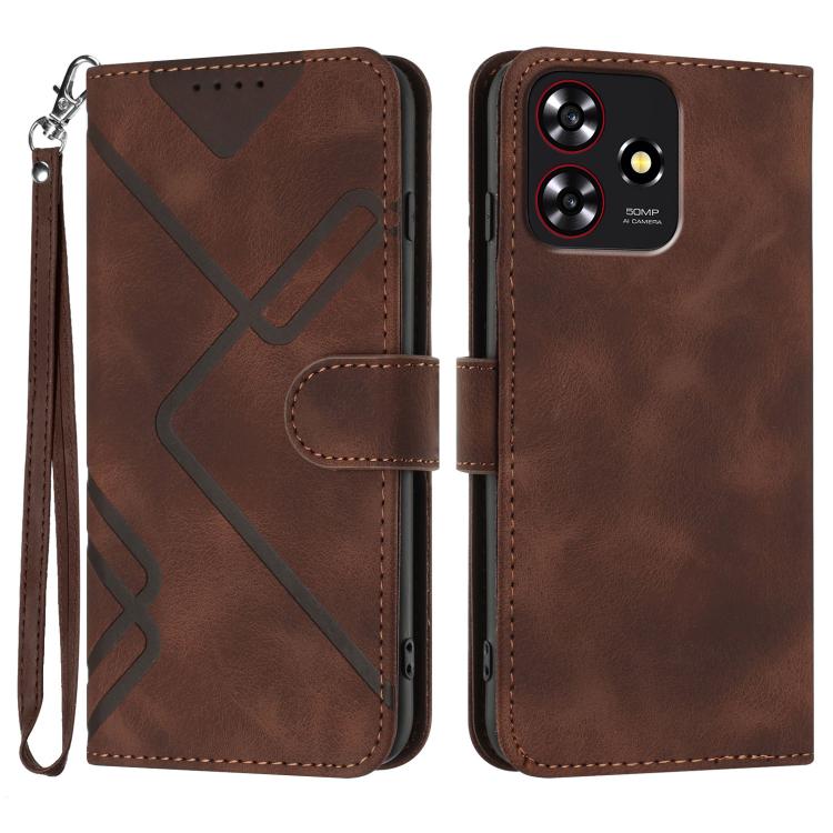 Line Pattern Skin Feel Leather Phone Case, For ZTE nubia Focus Pro, For ZTE nubia Music, For ZTE Blade A34, For ZTE nubia Z60 Ultra, For ZTE Blade A54, For ZTE Blade A73 4G / Blade V50 Design 4G, For ZTE Blade A73 5G, For ZTE Blade V50 Vita            ...