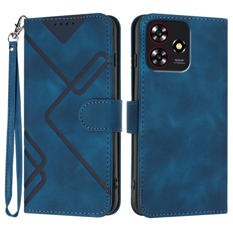 Line Pattern Skin Feel Leather Phone Case, For ZTE nubia Focus Pro, For ZTE nubia Music, For ZTE Blade A34, For ZTE nubia Z60 Ultra, For ZTE Blade A54, For ZTE Blade A73 4G / Blade V50 Design 4G, For ZTE Blade A73 5G, For ZTE Blade V50 Vita            ...