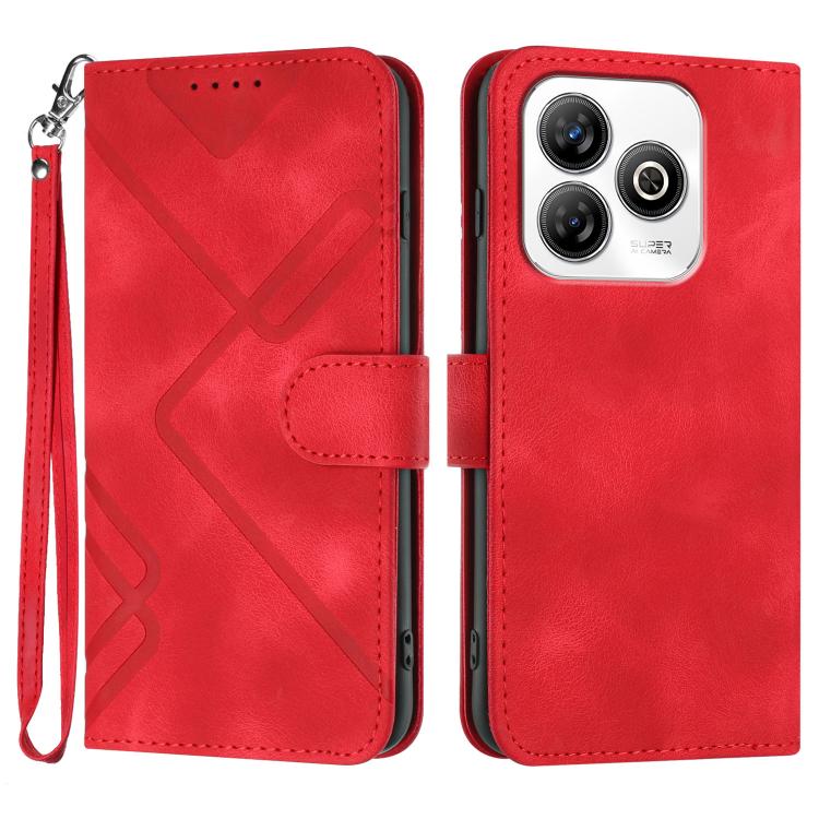 Line Pattern Skin Feel Leather Phone Case, For ZTE Blade A35e 4G, For ZTE Blade A35e Global, For ZTE Blade A35e Brazil, For ZTE nubia Music 2, For ZTE nubia S 5G A403ZT, For ZTE Blade V70 Design, For ZTE Blade A35 Lite, For ZTE Blade V70               ...
