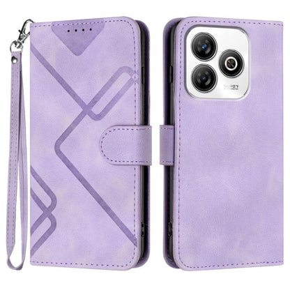 Line Pattern Skin Feel Leather Phone Case, For ZTE Blade A35e 4G, For ZTE Blade A35e Global, For ZTE Blade A35e Brazil, For ZTE nubia Music 2, For ZTE nubia S 5G A403ZT, For ZTE Blade V70 Design, For ZTE Blade A35 Lite, For ZTE Blade V70               ...