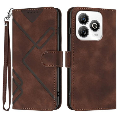 Line Pattern Skin Feel Leather Phone Case, For ZTE Blade A35e 4G, For ZTE Blade A35e Global, For ZTE Blade A35e Brazil, For ZTE nubia Music 2, For ZTE nubia S 5G A403ZT, For ZTE Blade V70 Design, For ZTE Blade A35 Lite, For ZTE Blade V70               ...