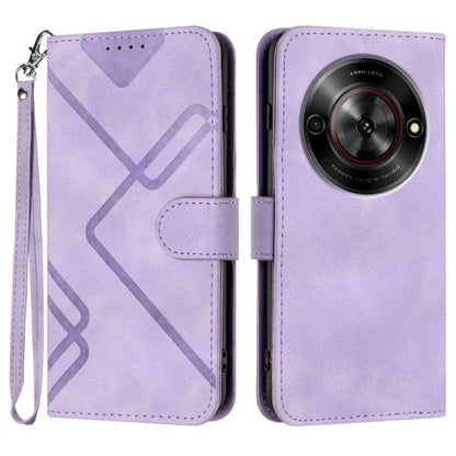 Line Pattern Skin Feel Leather Phone Case, For ZTE Blade A35e 4G, For ZTE Blade A35e Global, For ZTE Blade A35e Brazil, For ZTE nubia Music 2, For ZTE nubia S 5G A403ZT, For ZTE Blade V70 Design, For ZTE Blade A35 Lite, For ZTE Blade V70               ...