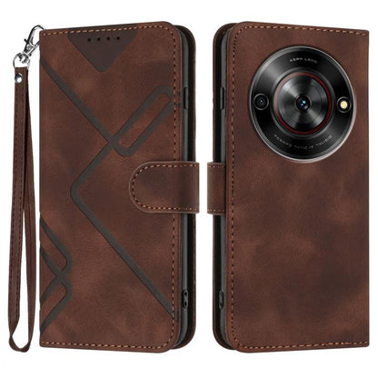 Line Pattern Skin Feel Leather Phone Case, For ZTE Blade A35e 4G, For ZTE Blade A35e Global, For ZTE Blade A35e Brazil, For ZTE nubia Music 2, For ZTE nubia S 5G A403ZT, For ZTE Blade V70 Design, For ZTE Blade A35 Lite, For ZTE Blade V70               ...