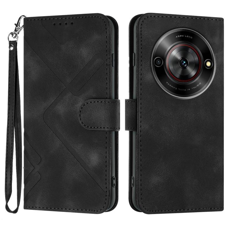 Line Pattern Skin Feel Leather Phone Case, For ZTE Blade A35e 4G, For ZTE Blade A35e Global, For ZTE Blade A35e Brazil, For ZTE nubia Music 2, For ZTE nubia S 5G A403ZT, For ZTE Blade V70 Design, For ZTE Blade A35 Lite, For ZTE Blade V70               ...
