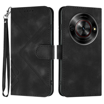 Line Pattern Skin Feel Leather Phone Case, For ZTE Blade A35e 4G, For ZTE Blade A35e Global, For ZTE Blade A35e Brazil, For ZTE nubia Music 2, For ZTE nubia S 5G A403ZT, For ZTE Blade V70 Design, For ZTE Blade A35 Lite, For ZTE Blade V70               ...