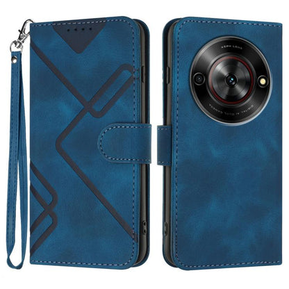 Line Pattern Skin Feel Leather Phone Case, For ZTE Blade A35e 4G, For ZTE Blade A35e Global, For ZTE Blade A35e Brazil, For ZTE nubia Music 2, For ZTE nubia S 5G A403ZT, For ZTE Blade V70 Design, For ZTE Blade A35 Lite, For ZTE Blade V70               ...
