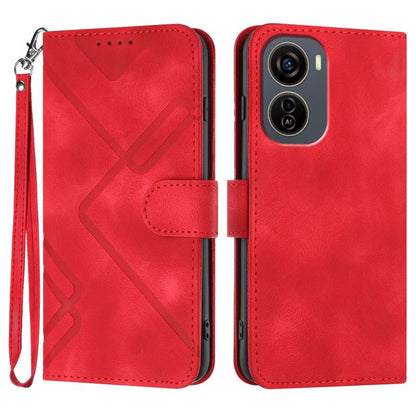 Line Pattern Skin Feel Leather Phone Case, For ZTE Blade A35e 4G, For ZTE Blade A35e Global, For ZTE Blade A35e Brazil, For ZTE nubia Music 2, For ZTE nubia S 5G A403ZT, For ZTE Blade V70 Design, For ZTE Blade A35 Lite, For ZTE Blade V70               ...
