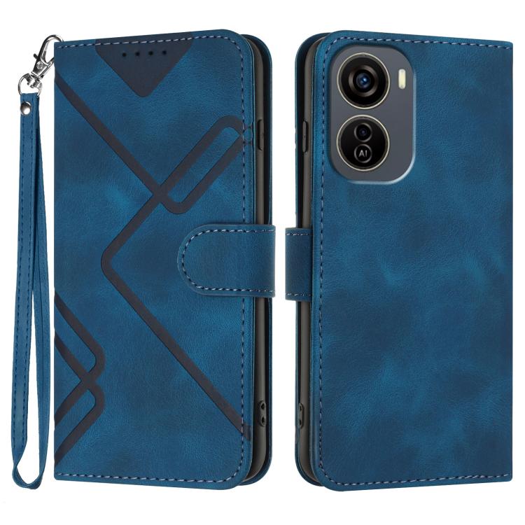 Line Pattern Skin Feel Leather Phone Case, For ZTE Blade A35e 4G, For ZTE Blade A35e Global, For ZTE Blade A35e Brazil, For ZTE nubia Music 2, For ZTE nubia S 5G A403ZT, For ZTE Blade V70 Design, For ZTE Blade A35 Lite, For ZTE Blade V70               ...