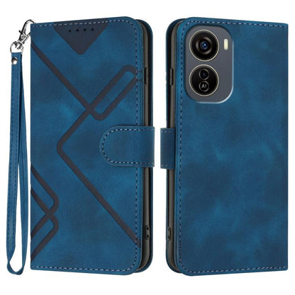 Line Pattern Skin Feel Leather Phone Case, For ZTE Blade A35e 4G, For ZTE Blade A35e Global, For ZTE Blade A35e Brazil, For ZTE nubia Music 2, For ZTE nubia S 5G A403ZT, For ZTE Blade V70 Design, For ZTE Blade A35 Lite, For ZTE Blade V70               ...
