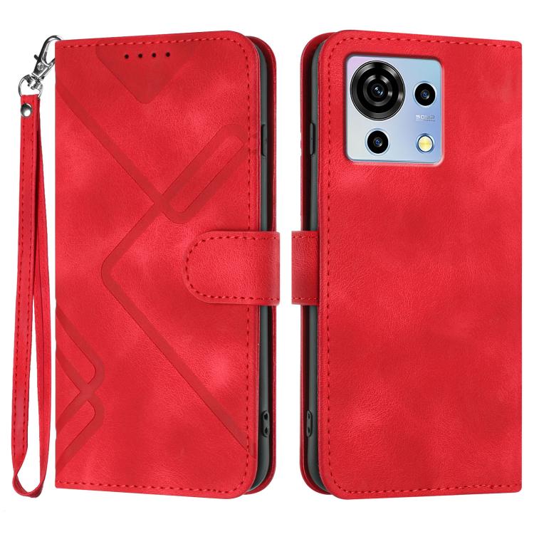 Line Pattern Skin Feel Leather Phone Case, For ZTE nubia Focus Pro, For ZTE nubia Music, For ZTE Blade A34, For ZTE nubia Z60 Ultra, For ZTE Blade A54, For ZTE Blade A73 4G / Blade V50 Design 4G, For ZTE Blade A73 5G, For ZTE Blade V50 Vita            ...