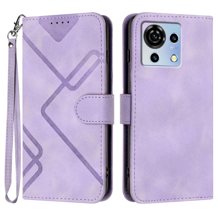 Line Pattern Skin Feel Leather Phone Case, For ZTE nubia Focus Pro, For ZTE nubia Music, For ZTE Blade A34, For ZTE nubia Z60 Ultra, For ZTE Blade A54, For ZTE Blade A73 4G / Blade V50 Design 4G, For ZTE Blade A73 5G, For ZTE Blade V50 Vita            ...