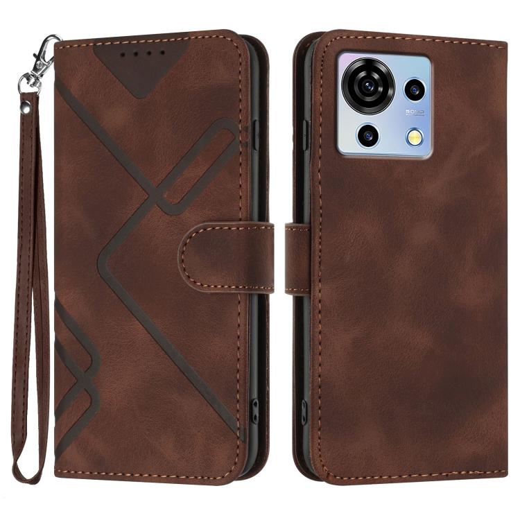 Line Pattern Skin Feel Leather Phone Case, For ZTE nubia Focus Pro, For ZTE nubia Music, For ZTE Blade A34, For ZTE nubia Z60 Ultra, For ZTE Blade A54, For ZTE Blade A73 4G / Blade V50 Design 4G, For ZTE Blade A73 5G, For ZTE Blade V50 Vita            ...