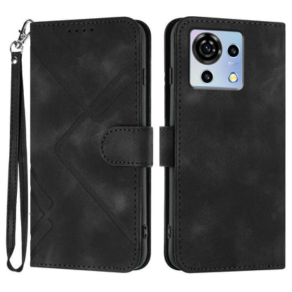 Line Pattern Skin Feel Leather Phone Case, For ZTE nubia Focus Pro, For ZTE nubia Music, For ZTE Blade A34, For ZTE nubia Z60 Ultra, For ZTE Blade A54, For ZTE Blade A73 4G / Blade V50 Design 4G, For ZTE Blade A73 5G, For ZTE Blade V50 Vita            ...