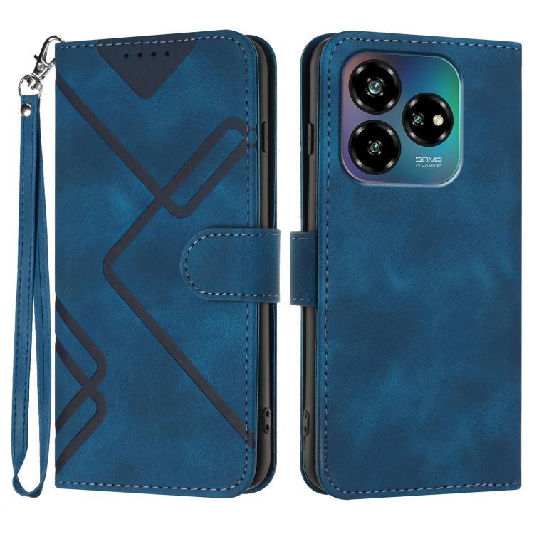 Line Pattern Skin Feel Leather Phone Case, For ZTE Blade A35e 4G, For ZTE Blade A35e Global, For ZTE Blade A35e Brazil, For ZTE nubia Music 2, For ZTE nubia S 5G A403ZT, For ZTE Blade V70 Design, For ZTE Blade A35 Lite, For ZTE Blade V70               ...