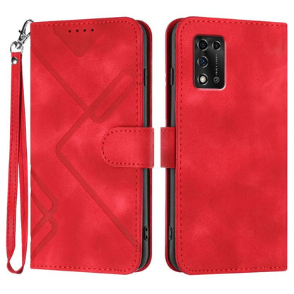 Line Pattern Skin Feel Leather Phone Case, For ZTE Libero 5G III, For ZTE Blade A72 5G, For ZTE Libero 5G II, For ZTE Blade A72, For ZTE Blade A52