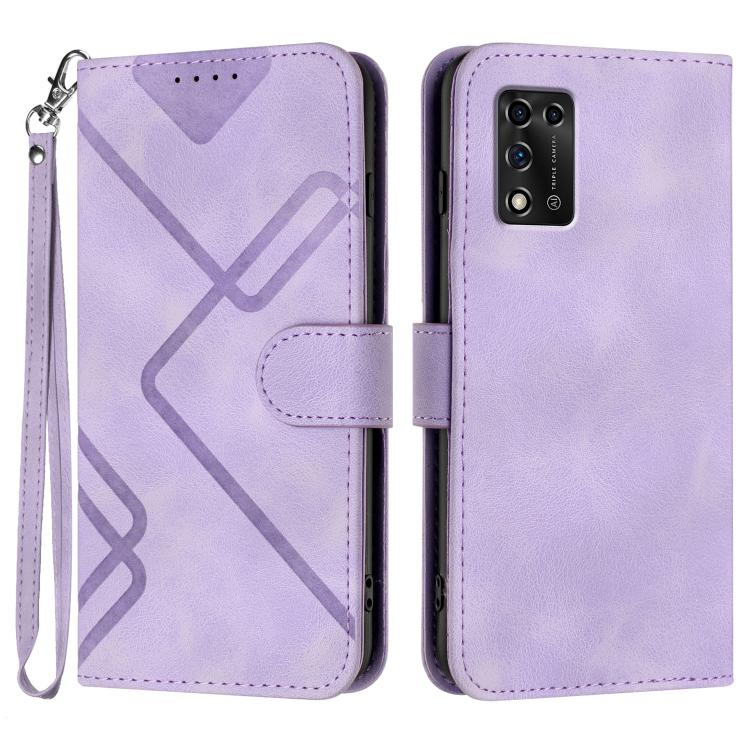 Line Pattern Skin Feel Leather Phone Case, For ZTE Libero 5G III, For ZTE Blade A72 5G, For ZTE Libero 5G II, For ZTE Blade A72, For ZTE Blade A52