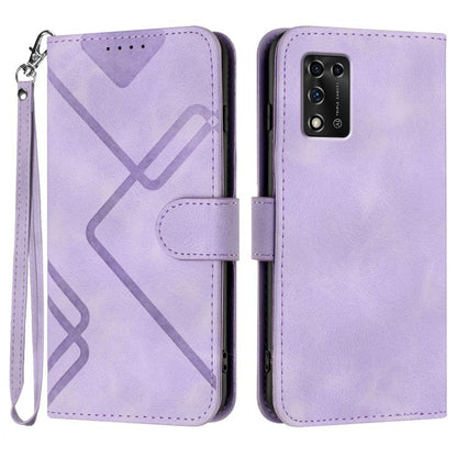 Line Pattern Skin Feel Leather Phone Case, For ZTE Libero 5G III, For ZTE Blade A72 5G, For ZTE Libero 5G II, For ZTE Blade A72, For ZTE Blade A52