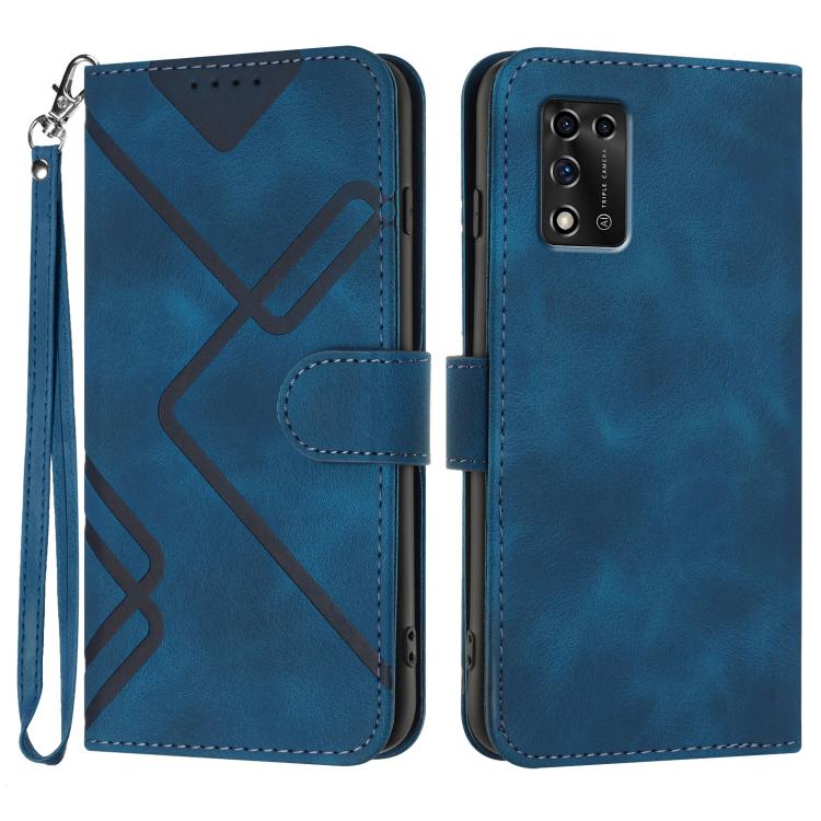 Line Pattern Skin Feel Leather Phone Case, For ZTE Libero 5G III, For ZTE Blade A72 5G, For ZTE Libero 5G II, For ZTE Blade A72, For ZTE Blade A52