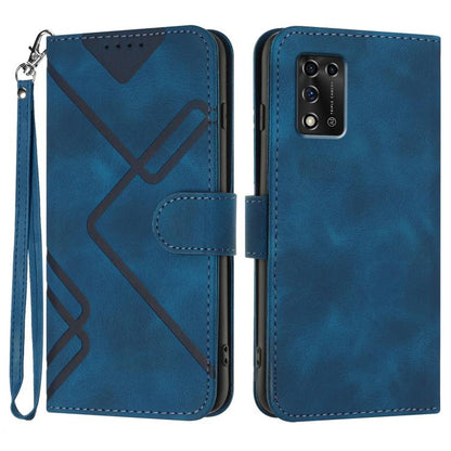 Line Pattern Skin Feel Leather Phone Case, For ZTE Libero 5G III, For ZTE Blade A72 5G, For ZTE Libero 5G II, For ZTE Blade A72, For ZTE Blade A52