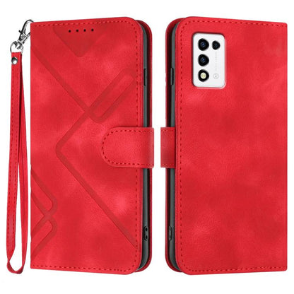 Line Pattern Skin Feel Leather Phone Case, For ZTE Libero 5G III, For ZTE Blade A72 5G, For ZTE Libero 5G II, For ZTE Blade A72, For ZTE Blade A52