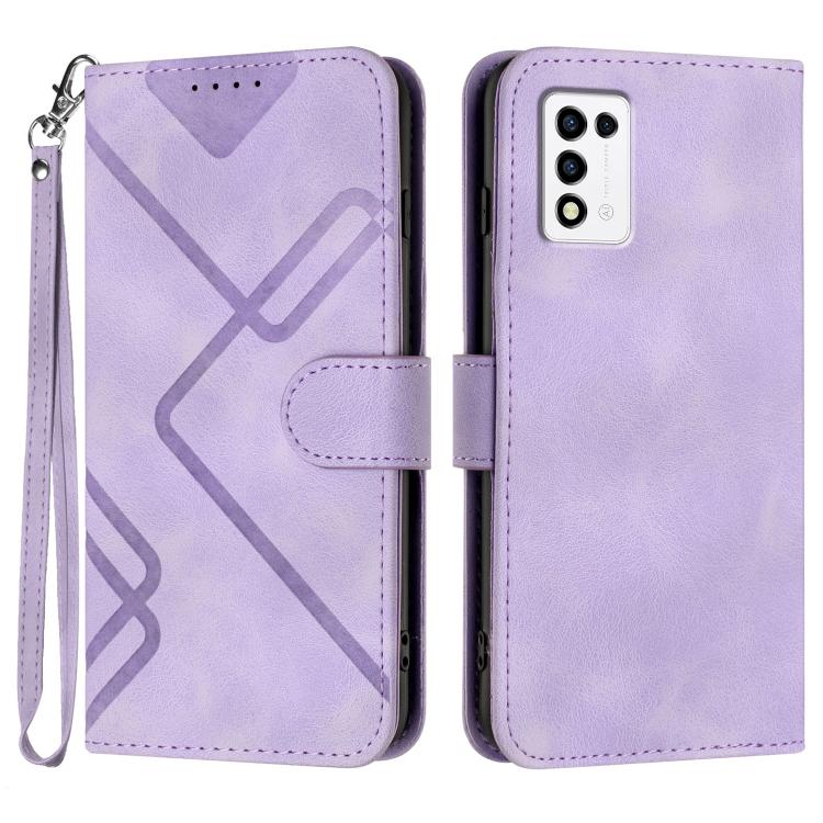 Line Pattern Skin Feel Leather Phone Case, For ZTE Libero 5G III, For ZTE Blade A72 5G, For ZTE Libero 5G II, For ZTE Blade A72, For ZTE Blade A52