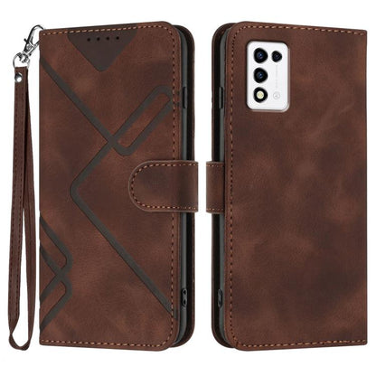 Line Pattern Skin Feel Leather Phone Case, For ZTE Libero 5G III, For ZTE Blade A72 5G, For ZTE Libero 5G II, For ZTE Blade A72, For ZTE Blade A52