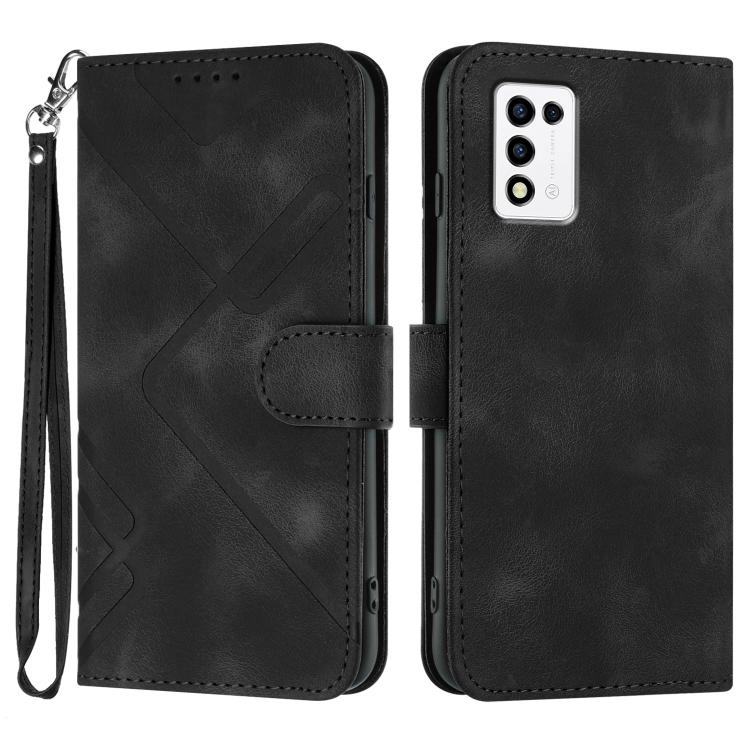 Line Pattern Skin Feel Leather Phone Case, For ZTE Libero 5G III, For ZTE Blade A72 5G, For ZTE Libero 5G II, For ZTE Blade A72, For ZTE Blade A52