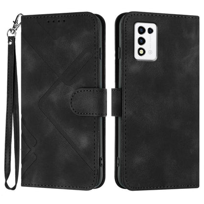 Line Pattern Skin Feel Leather Phone Case, For ZTE Libero 5G III, For ZTE Blade A72 5G, For ZTE Libero 5G II, For ZTE Blade A72, For ZTE Blade A52