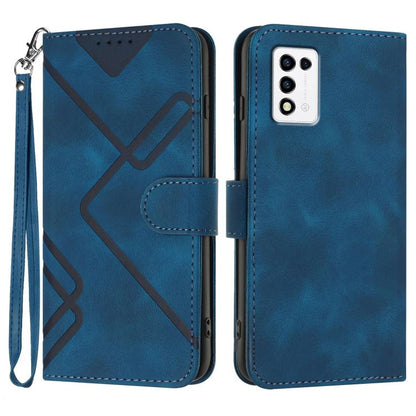 Line Pattern Skin Feel Leather Phone Case, For ZTE Libero 5G III, For ZTE Blade A72 5G, For ZTE Libero 5G II, For ZTE Blade A72, For ZTE Blade A52