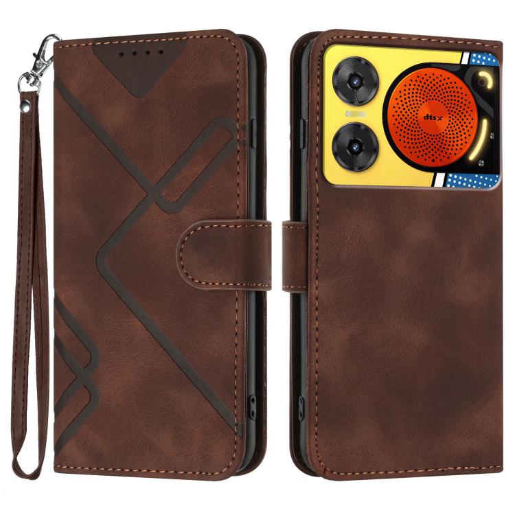Line Pattern Skin Feel Leather Phone Case, For ZTE Blade A35e 4G, For ZTE Blade A35e Global, For ZTE Blade A35e Brazil, For ZTE nubia Music 2, For ZTE nubia S 5G A403ZT, For ZTE Blade V70 Design, For ZTE Blade A35 Lite, For ZTE Blade V70               ...