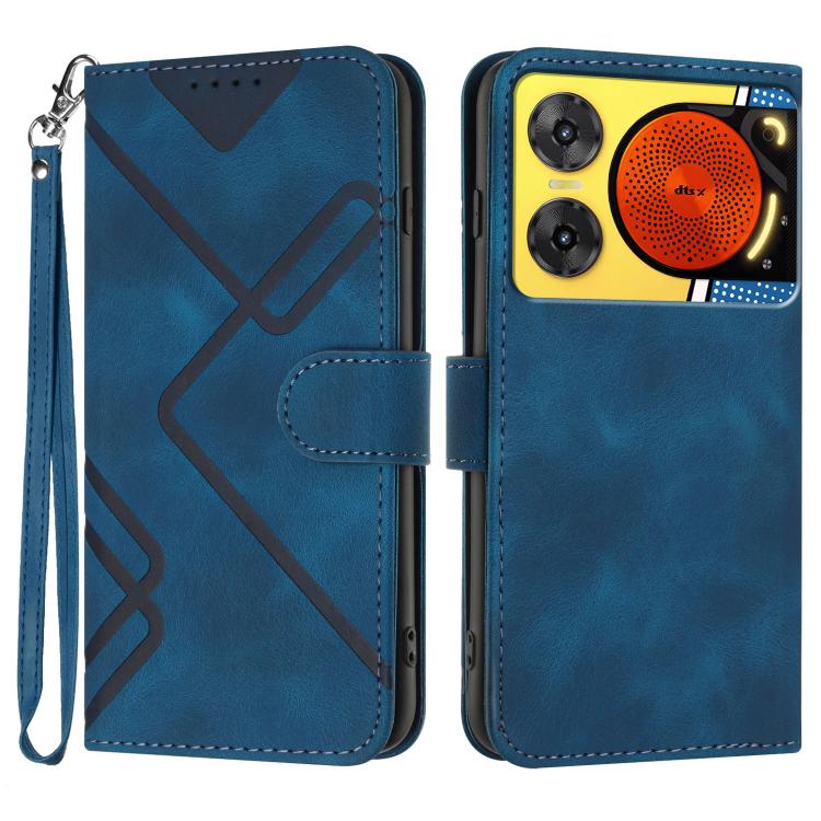 Line Pattern Skin Feel Leather Phone Case, For ZTE Blade A35e 4G, For ZTE Blade A35e Global, For ZTE Blade A35e Brazil, For ZTE nubia Music 2, For ZTE nubia S 5G A403ZT, For ZTE Blade V70 Design, For ZTE Blade A35 Lite, For ZTE Blade V70               ...