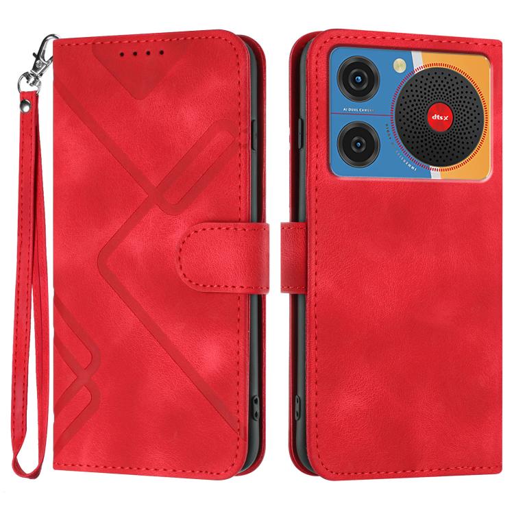 Line Pattern Skin Feel Leather Phone Case, For ZTE nubia Focus Pro, For ZTE nubia Music, For ZTE Blade A34, For ZTE nubia Z60 Ultra, For ZTE Blade A54, For ZTE Blade A73 4G / Blade V50 Design 4G, For ZTE Blade A73 5G, For ZTE Blade V50 Vita            ...