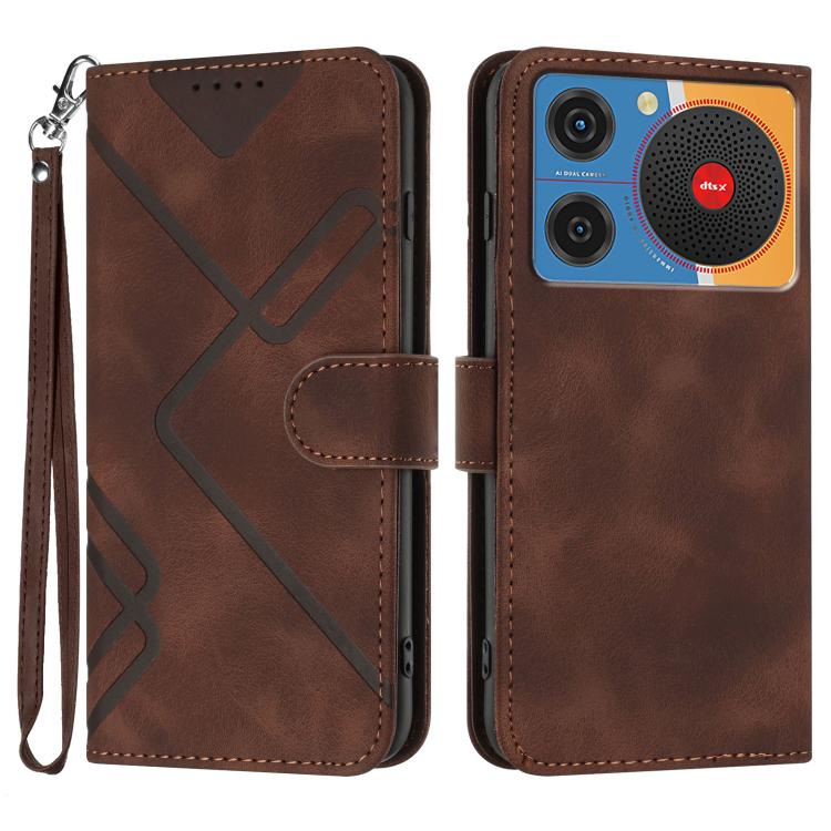 Line Pattern Skin Feel Leather Phone Case, For ZTE nubia Focus Pro, For ZTE nubia Music, For ZTE Blade A34, For ZTE nubia Z60 Ultra, For ZTE Blade A54, For ZTE Blade A73 4G / Blade V50 Design 4G, For ZTE Blade A73 5G, For ZTE Blade V50 Vita            ...