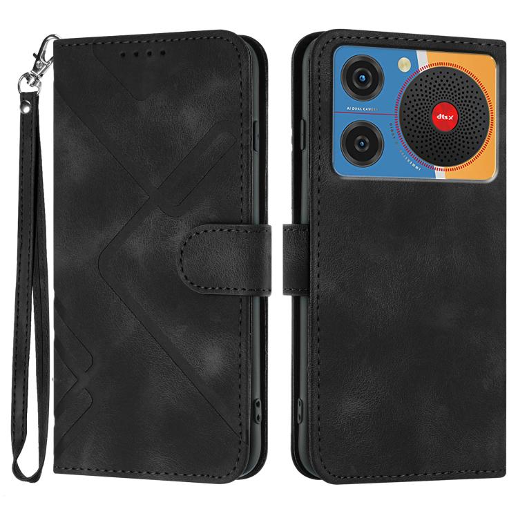 Line Pattern Skin Feel Leather Phone Case, For ZTE nubia Focus Pro, For ZTE nubia Music, For ZTE Blade A34, For ZTE nubia Z60 Ultra, For ZTE Blade A54, For ZTE Blade A73 4G / Blade V50 Design 4G, For ZTE Blade A73 5G, For ZTE Blade V50 Vita            ...