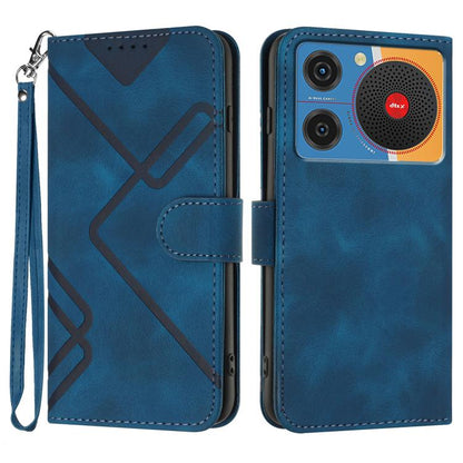 Line Pattern Skin Feel Leather Phone Case, For ZTE nubia Focus Pro, For ZTE nubia Music, For ZTE Blade A34, For ZTE nubia Z60 Ultra, For ZTE Blade A54, For ZTE Blade A73 4G / Blade V50 Design 4G, For ZTE Blade A73 5G, For ZTE Blade V50 Vita            ...