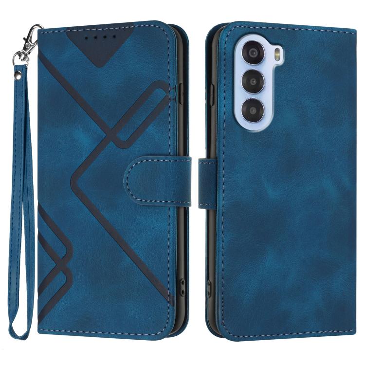 Line Pattern Skin Feel Leather Phone Case, For ZTE Blade A35e 4G, For ZTE Blade A35e Global, For ZTE Blade A35e Brazil, For ZTE nubia Music 2, For ZTE nubia S 5G A403ZT, For ZTE Blade V70 Design, For ZTE Blade A35 Lite, For ZTE Blade V70               ...