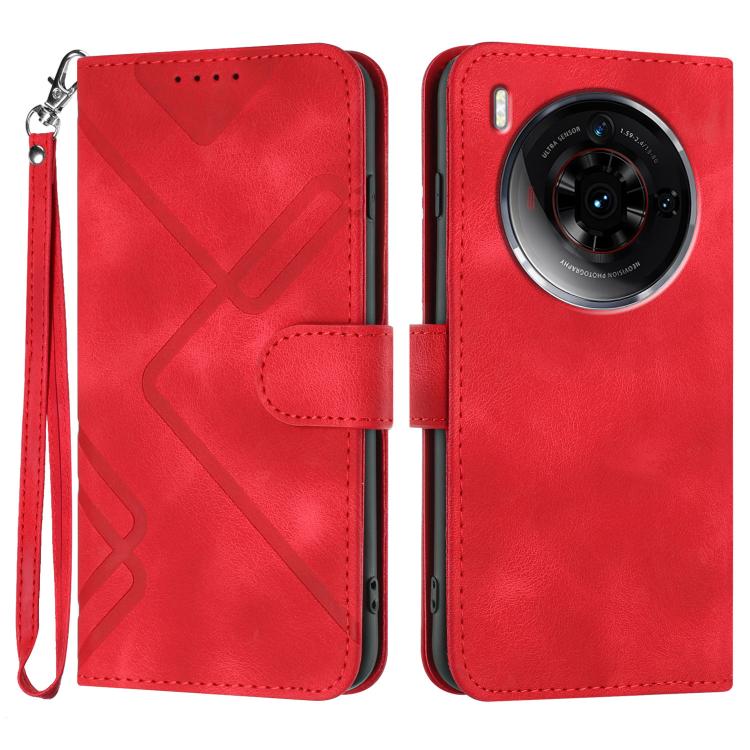 Line Pattern Skin Feel Leather Phone Case, For ZTE nubia Focus Pro, For ZTE nubia Music, For ZTE Blade A34, For ZTE nubia Z60 Ultra, For ZTE Blade A54, For ZTE Blade A73 4G / Blade V50 Design 4G, For ZTE Blade A73 5G, For ZTE Blade V50 Vita            ...
