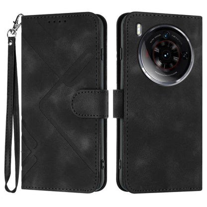 Line Pattern Skin Feel Leather Phone Case, For ZTE nubia Focus Pro, For ZTE nubia Music, For ZTE Blade A34, For ZTE nubia Z60 Ultra, For ZTE Blade A54, For ZTE Blade A73 4G / Blade V50 Design 4G, For ZTE Blade A73 5G, For ZTE Blade V50 Vita            ...