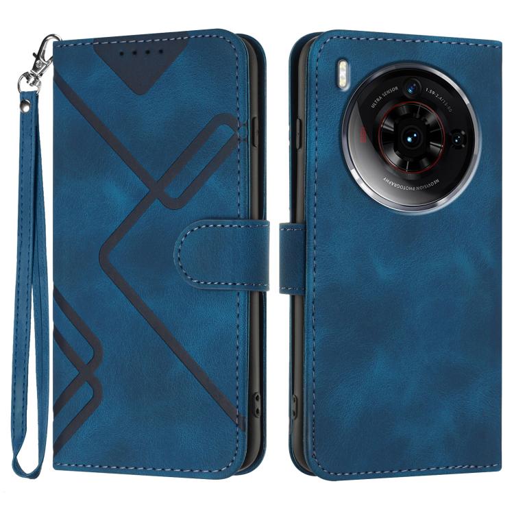 Line Pattern Skin Feel Leather Phone Case, For ZTE nubia Focus Pro, For ZTE nubia Music, For ZTE Blade A34, For ZTE nubia Z60 Ultra, For ZTE Blade A54, For ZTE Blade A73 4G / Blade V50 Design 4G, For ZTE Blade A73 5G, For ZTE Blade V50 Vita            ...