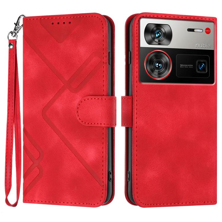 Line Pattern Skin Feel Leather Phone Case, For ZTE nubia Focus Pro, For ZTE nubia Music, For ZTE Blade A34, For ZTE nubia Z60 Ultra, For ZTE Blade A54, For ZTE Blade A73 4G / Blade V50 Design 4G, For ZTE Blade A73 5G, For ZTE Blade V50 Vita            ...