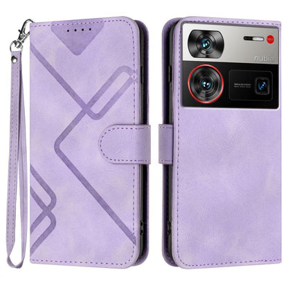 Line Pattern Skin Feel Leather Phone Case, For ZTE nubia Focus Pro, For ZTE nubia Music, For ZTE Blade A34, For ZTE nubia Z60 Ultra, For ZTE Blade A54, For ZTE Blade A73 4G / Blade V50 Design 4G, For ZTE Blade A73 5G, For ZTE Blade V50 Vita            ...
