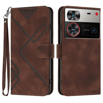 Line Pattern Skin Feel Leather Phone Case, For ZTE nubia Focus Pro, For ZTE nubia Music, For ZTE Blade A34, For ZTE nubia Z60 Ultra, For ZTE Blade A54, For ZTE Blade A73 4G / Blade V50 Design 4G, For ZTE Blade A73 5G, For ZTE Blade V50 Vita            ...