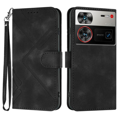 Line Pattern Skin Feel Leather Phone Case, For ZTE nubia Focus Pro, For ZTE nubia Music, For ZTE Blade A34, For ZTE nubia Z60 Ultra, For ZTE Blade A54, For ZTE Blade A73 4G / Blade V50 Design 4G, For ZTE Blade A73 5G, For ZTE Blade V50 Vita            ...