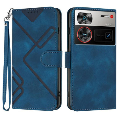 Line Pattern Skin Feel Leather Phone Case, For ZTE nubia Focus Pro, For ZTE nubia Music, For ZTE Blade A34, For ZTE nubia Z60 Ultra, For ZTE Blade A54, For ZTE Blade A73 4G / Blade V50 Design 4G, For ZTE Blade A73 5G, For ZTE Blade V50 Vita            ...