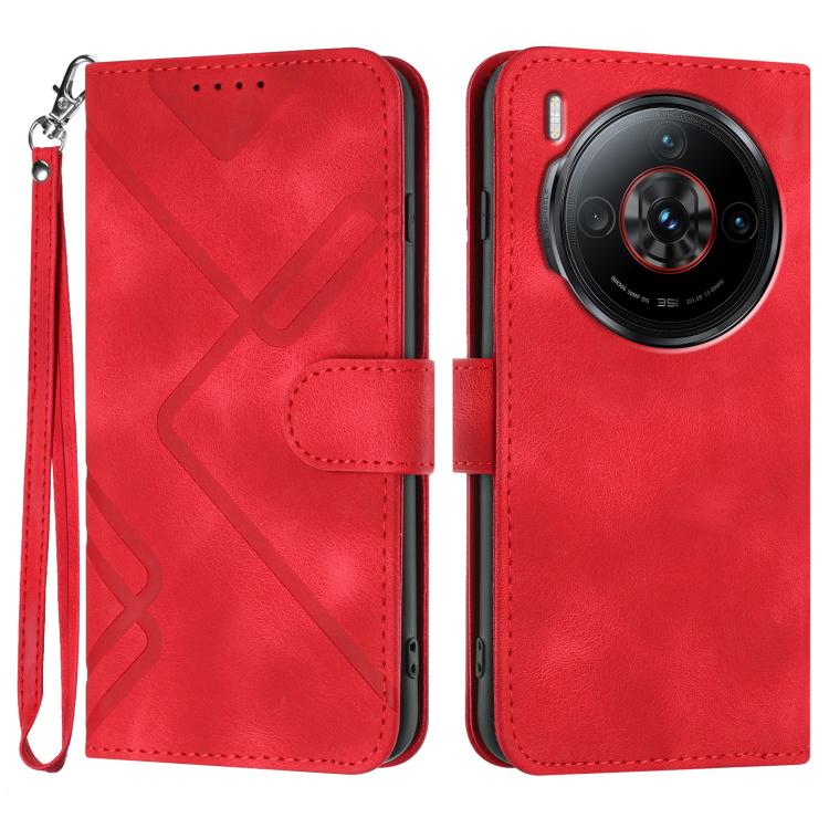 Line Pattern Skin Feel Leather Phone Case, For ZTE Blade A35e 4G, For ZTE Blade A35e Global, For ZTE Blade A35e Brazil, For ZTE nubia Music 2, For ZTE nubia S 5G A403ZT, For ZTE Blade V70 Design, For ZTE Blade A35 Lite, For ZTE Blade V70               ...