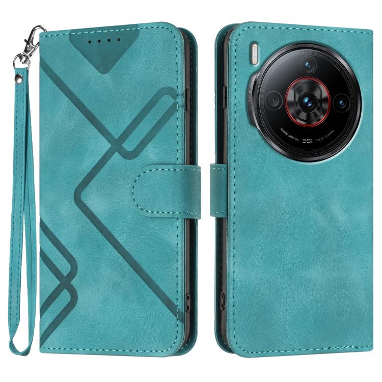 Line Pattern Skin Feel Leather Phone Case, For ZTE Blade A35e 4G, For ZTE Blade A35e Global, For ZTE Blade A35e Brazil, For ZTE nubia Music 2, For ZTE nubia S 5G A403ZT, For ZTE Blade V70 Design, For ZTE Blade A35 Lite, For ZTE Blade V70               ...