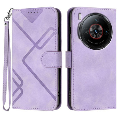 Line Pattern Skin Feel Leather Phone Case, For ZTE Blade A35e 4G, For ZTE Blade A35e Global, For ZTE Blade A35e Brazil, For ZTE nubia Music 2, For ZTE nubia S 5G A403ZT, For ZTE Blade V70 Design, For ZTE Blade A35 Lite, For ZTE Blade V70               ...