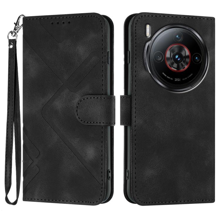 Line Pattern Skin Feel Leather Phone Case, For ZTE Blade A35e 4G, For ZTE Blade A35e Global, For ZTE Blade A35e Brazil, For ZTE nubia Music 2, For ZTE nubia S 5G A403ZT, For ZTE Blade V70 Design, For ZTE Blade A35 Lite, For ZTE Blade V70               ...